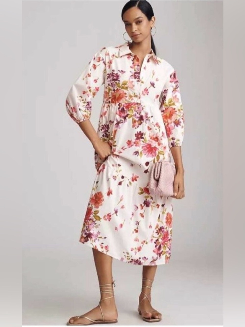 NWT Size XS - The Bettina Tiered Shirt Dress by Maeve 100% Cotton (NWT US$ 148)
